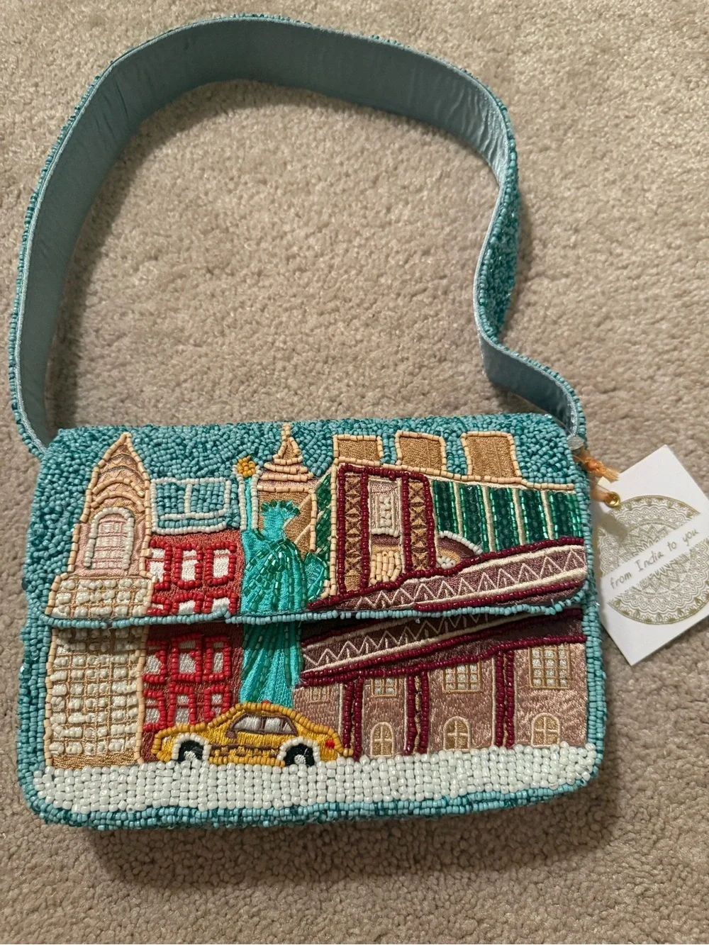 ONE DAY - DISCOUNT SALE & SHIP Viral beaded bag - detailed NYC beaded bag